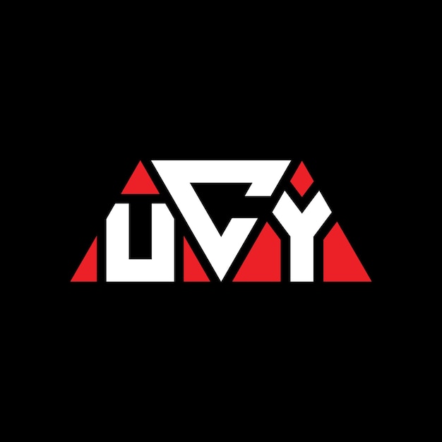 UCY triangle letter logo design with triangle shape UCY triangle logo design monogram UCY triangle vector logo template with red color UCY triangular logo Simple Elegant and Luxurious Logo UCY