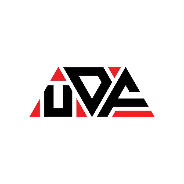 udf triangle letter logo design with triangle shape udf triangle logo design monogram udf triangle vector logo template with red color udf triangular logo simple elegant and luxurious logo udf