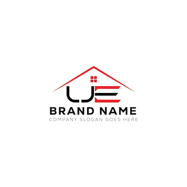 UE letter creative real estate vector logo design UE creative initials home iqon letter logo