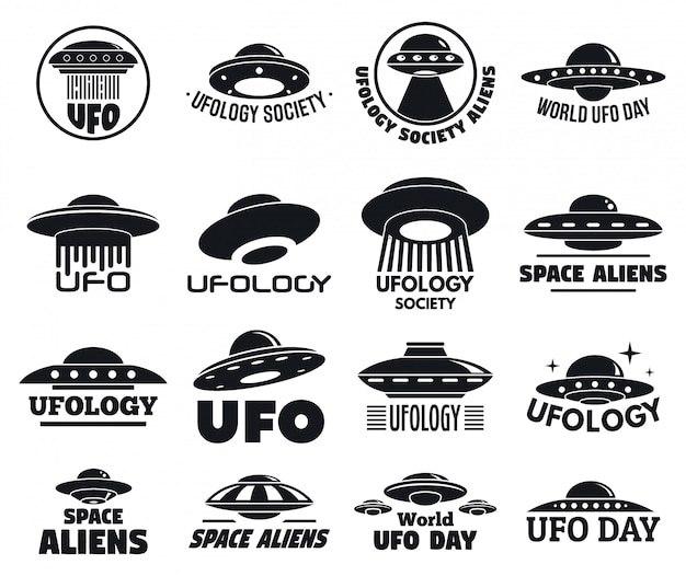 Set logo volante ufo