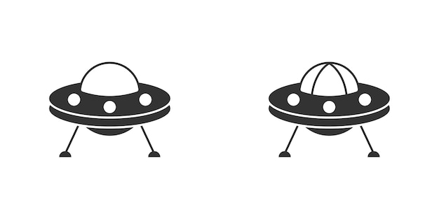 UFO icon Flying saucer Vector illustration