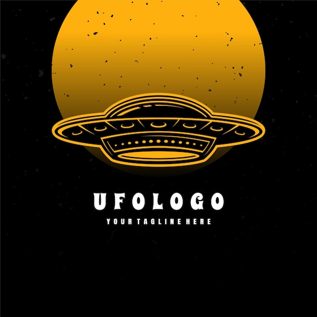 Vector ufo logo vector premium