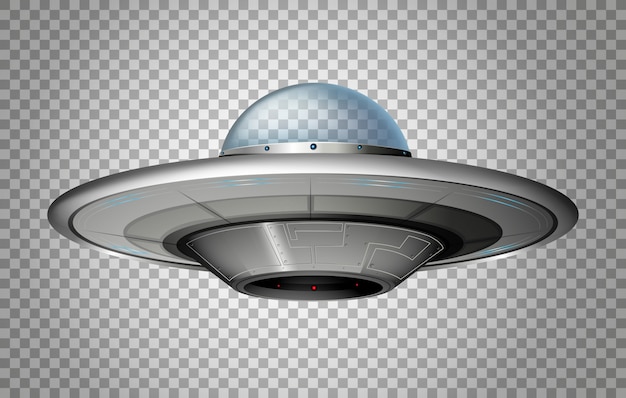 Vector ufo in round shape