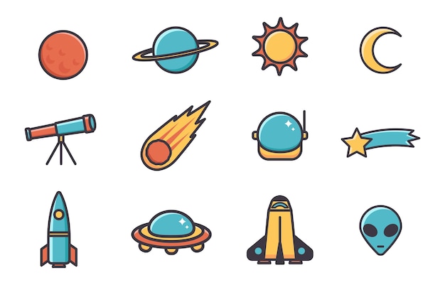 UFO スペース アイコン コレクション