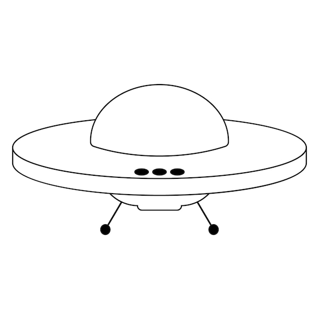 Ufo space vector icon illustration