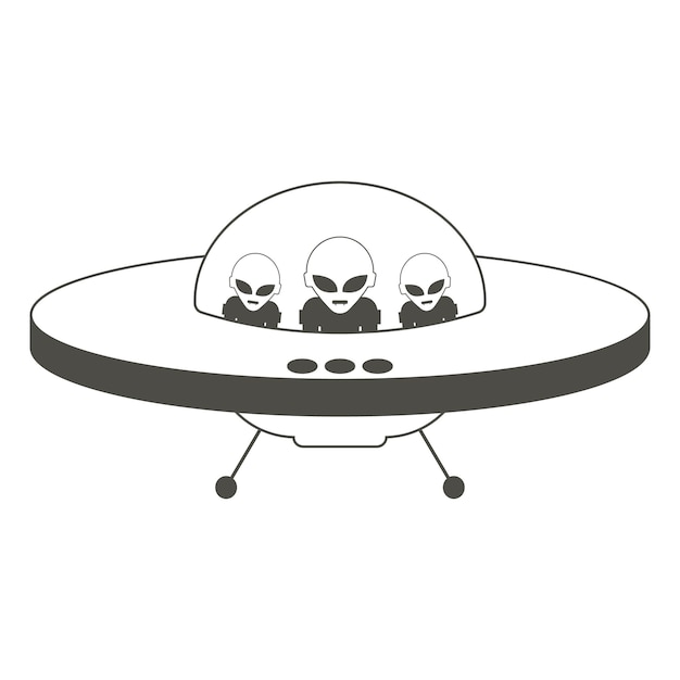 Ufo space vector icon illustration