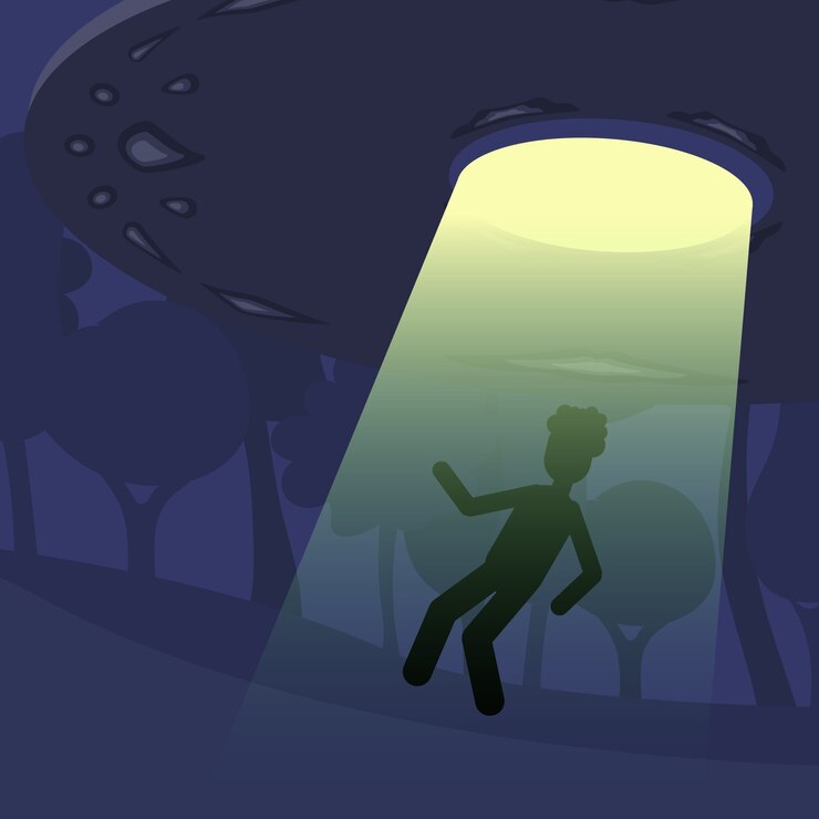Vector ufo stole a man