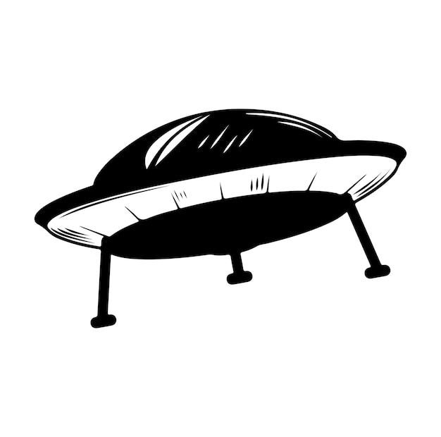 Ufo vector illustratie ongeïdentificeerd vliegend object schotel kosmisch schip