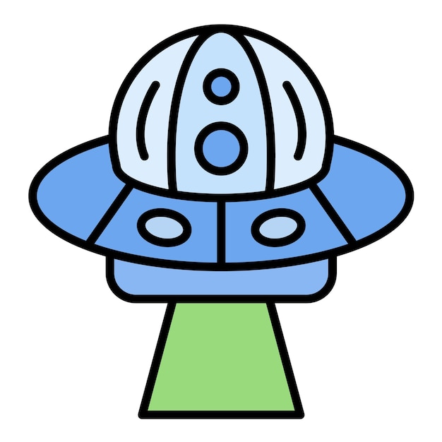 UFO-vectorillustratiestijl