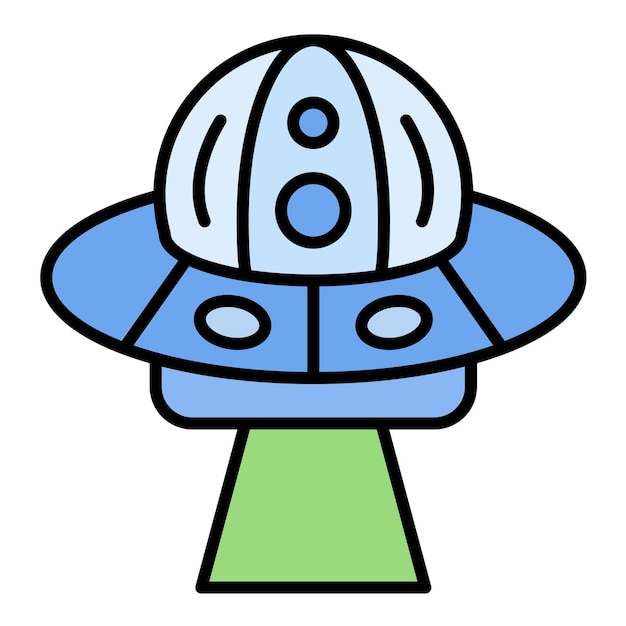 Vector ufo-vectorillustratiestijl