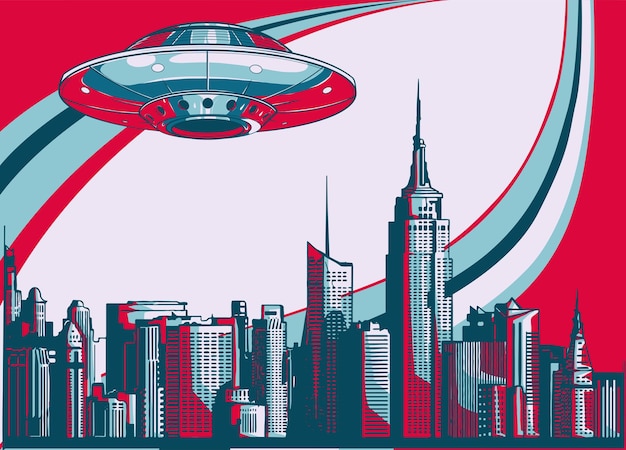 ufo with lights alien space ship futuristic unknown flying object