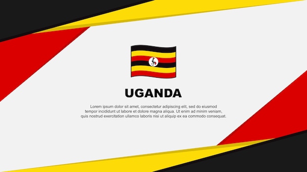 Uganda Flag Abstract Background Design Template Uganda Independence Day Banner Cartoon Vector Illustration Uganda Background