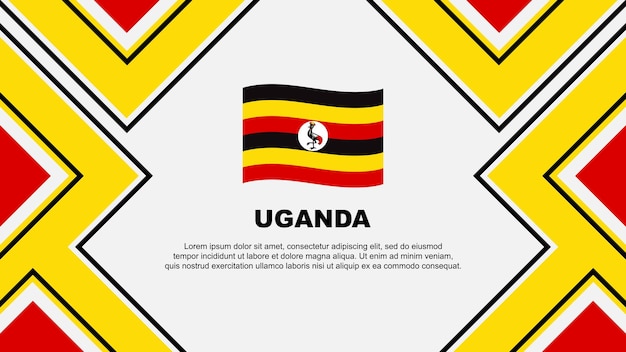 Vettore bandiera dell'uganda abstract background design template uganda independence day banner wallpaper vector illustration uganda vector