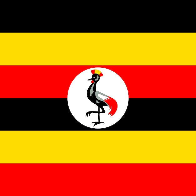 Uganda flag official colors Vector illustration