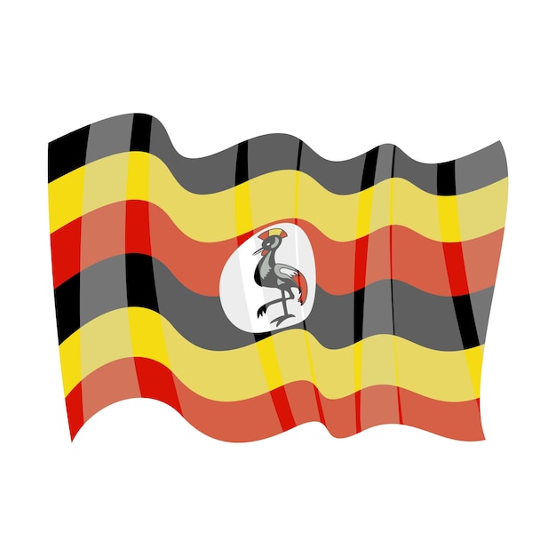 Vector uganda flag in vector