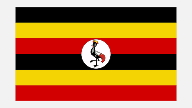 UGANDA Flag with Original color