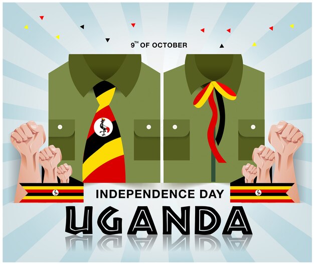 Vector uganda independence day background