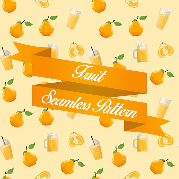 Ugli Fruit Juice Seamless Pattern Background