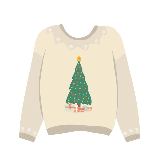 Ugly sweater with Christmas tree