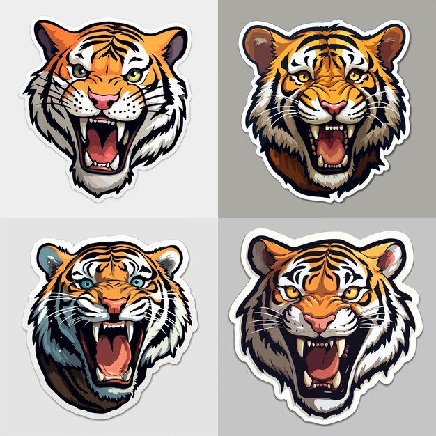 Premium Vector  Ugly tiger action