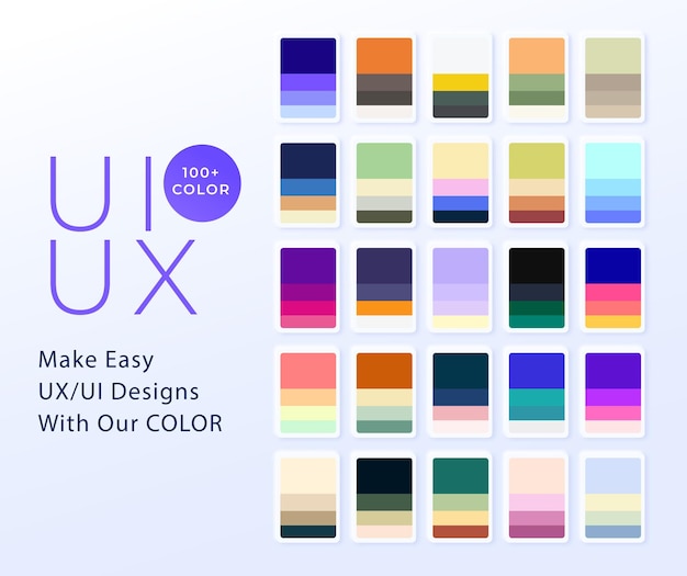Tavolozza dei colori dell'interfaccia utente per il design web e app figma