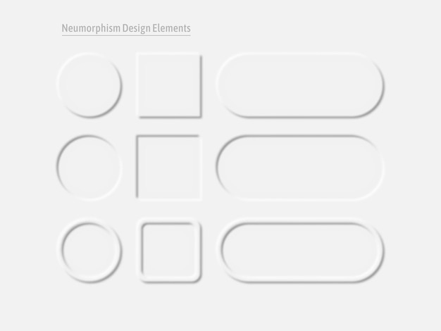 Vector ui design element set. simple trendy interface for applications.