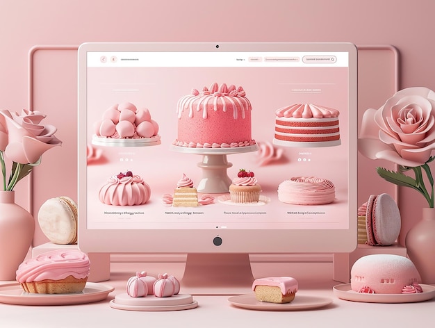 ベクトル ケーキの ui デザイン ecommerce ショップ