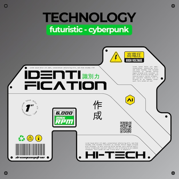 Vector ui futuristic cyberpunk