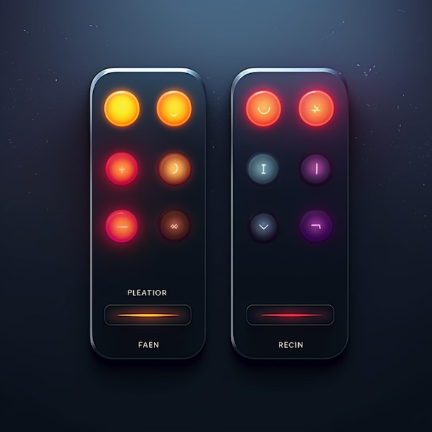 Vector ui game buttons for ui and ux design