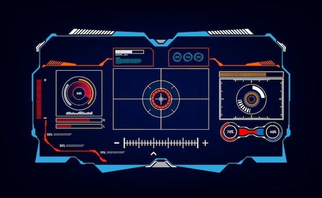 Ui hud scherm tech systeem innovatie achtergrond