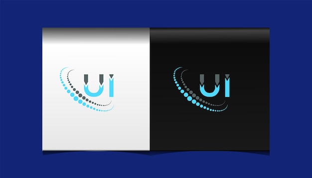 Vector ui initial modern logo design vector icon template