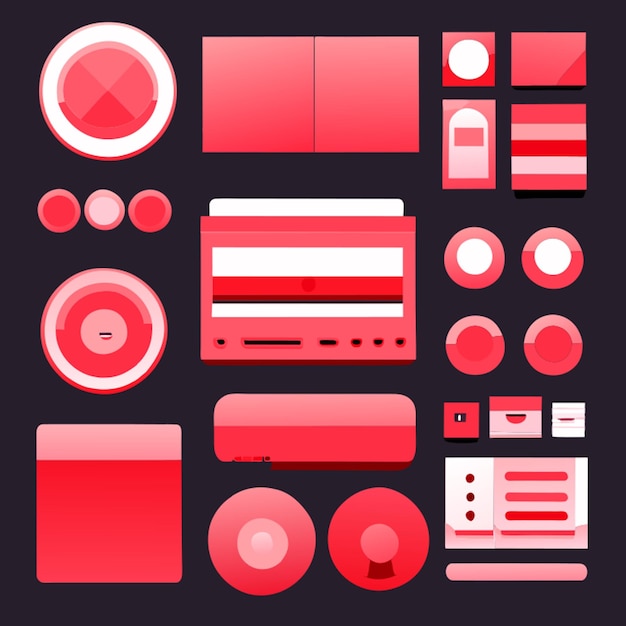 Vector ui kit vector illustration