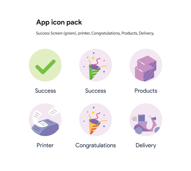 Vector ui objects success icon pack