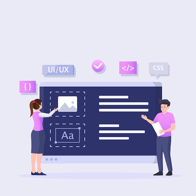 UI UX design Creating an application design