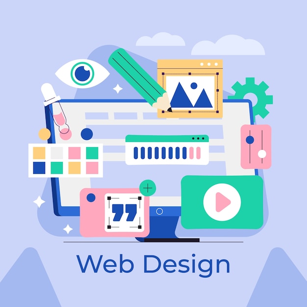 Vector ui/ux design illustration