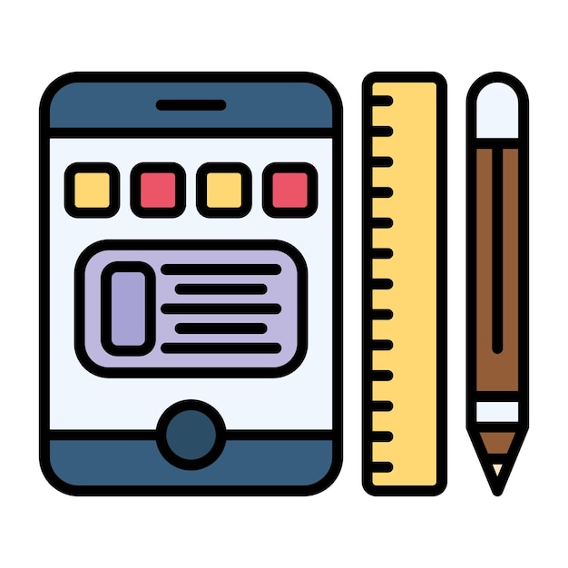 Ui Ux Designer platte illustratie