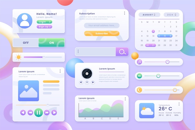 Vector ui/ux  template design