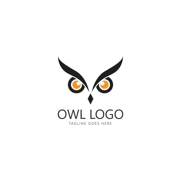 Uil oog logo ontwerpsjabloon