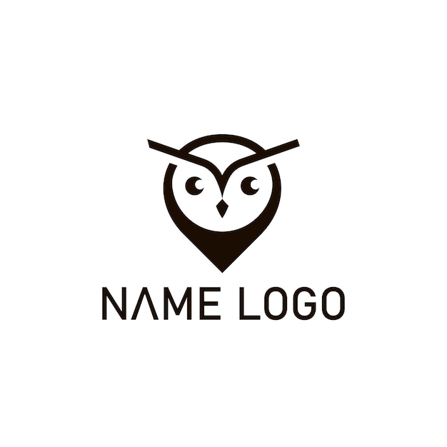 uil pin logo ontwerp pictogram vector