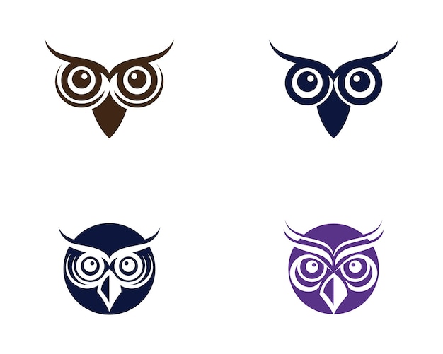 Uil vogel illustratie logo sjabloon