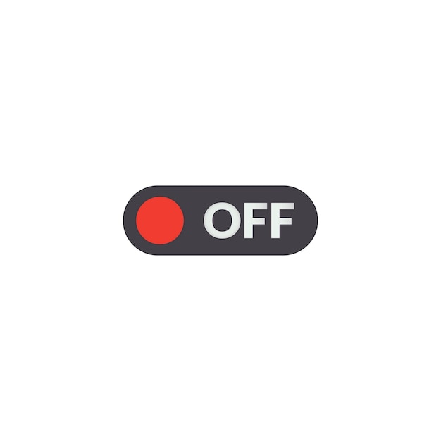 uit knoppen icoon vlakke vector illustratie