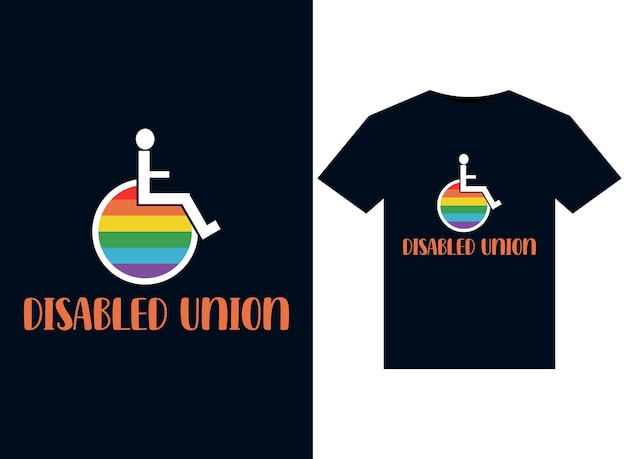 Uitgeschakelde Union-illustraties voor drukklaar T-Shirts-ontwerp