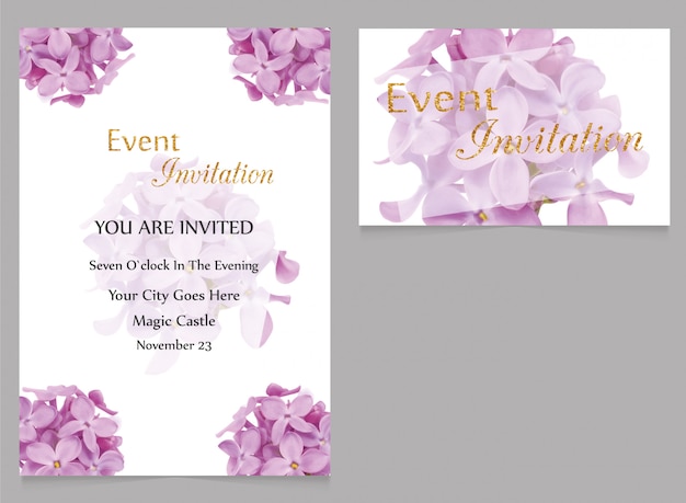 Vector uitnodiging voor evenementen