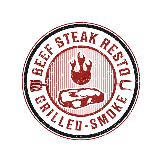 Vector uitstekend logo voor steak restaurant