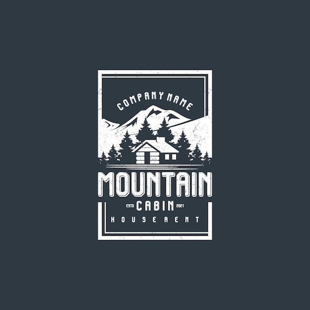 Uitzicht op de bergen met hut voor dorpshuis huur logo