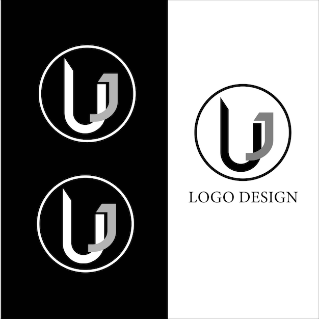 Uj beginletter logo-ontwerp