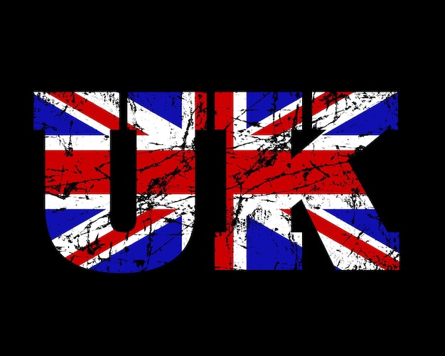 uk grunge vlag brief vector