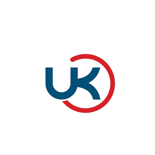 Uk letter icon vector illustration