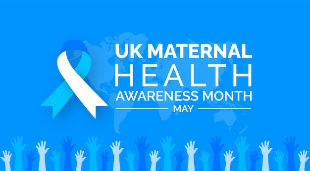 Uk maternal health awareness month background or banner design template celebrated in may