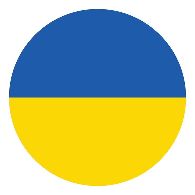 Vector ukraine circle flag logo icon digital vector illustration